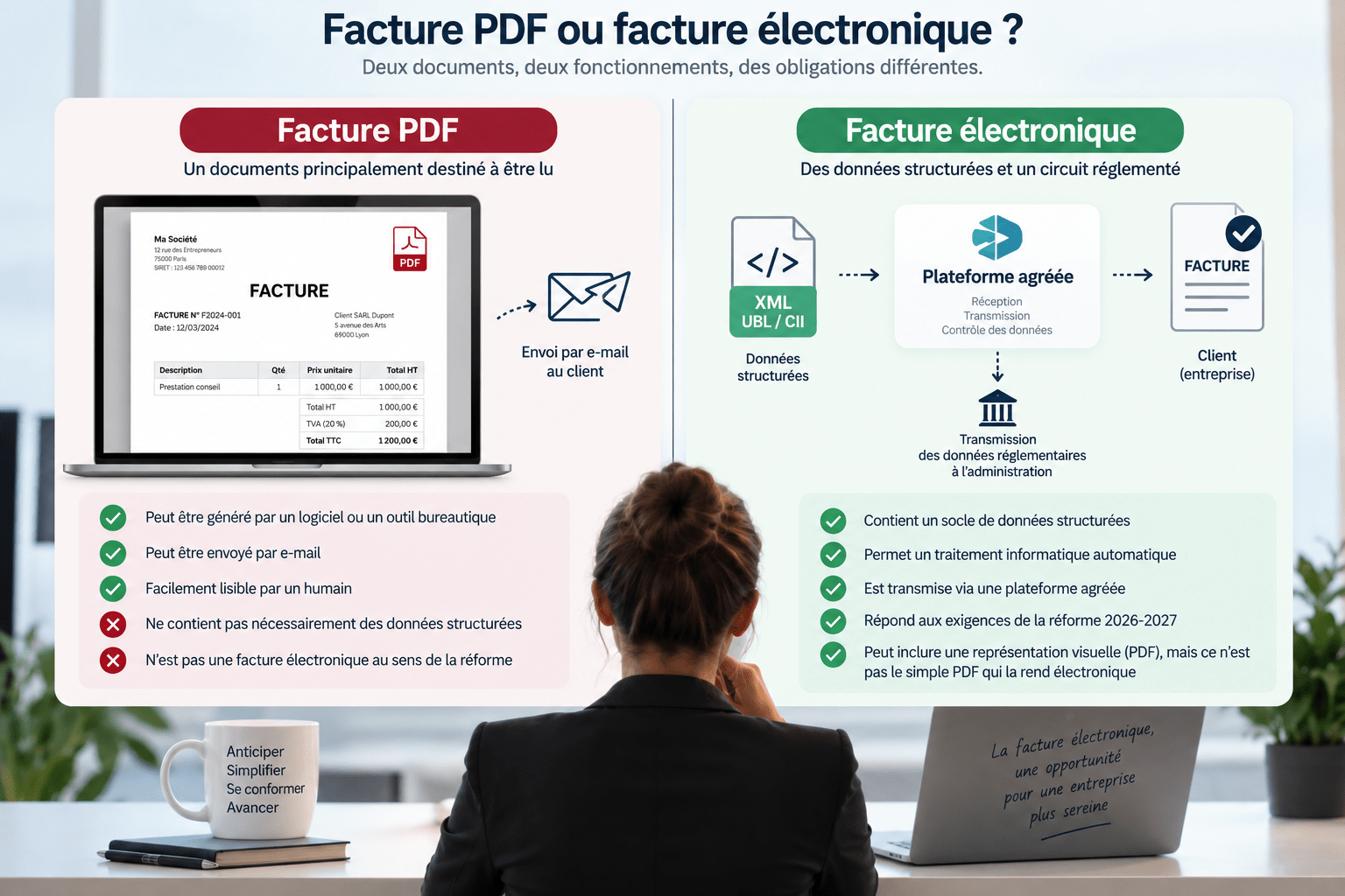 Différence entre une facture électronique et une facture PDF