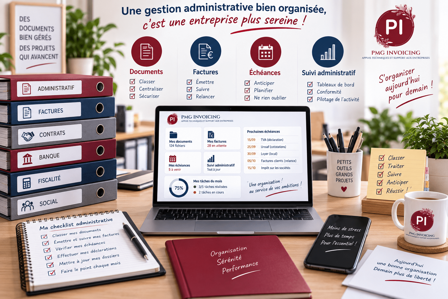 Organiser la gestion administrative de son entreprise