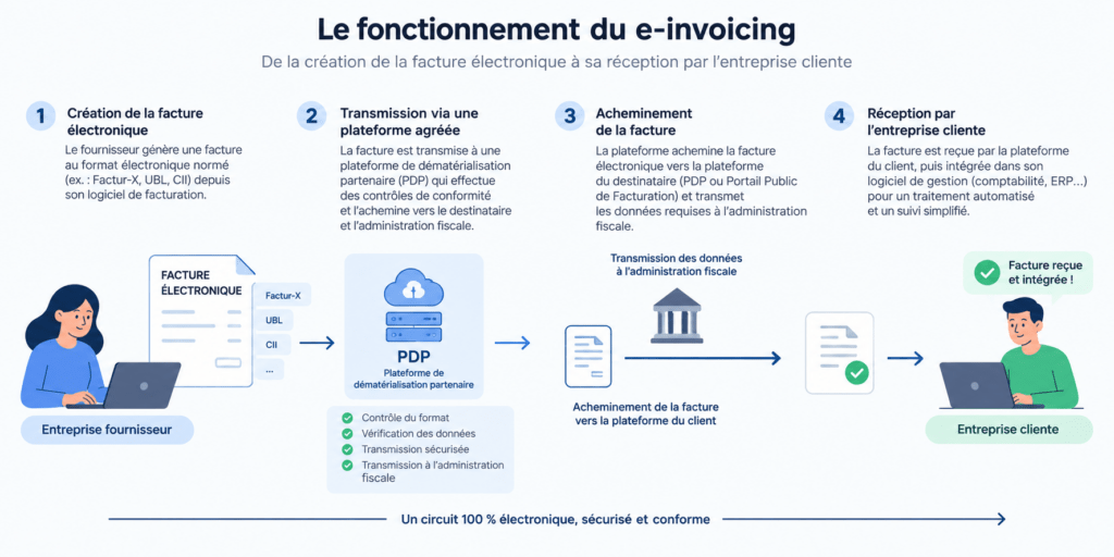 E-invoicing et fonctionnement de la facturation électronique